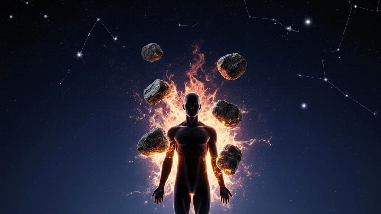 Silhouette humaine se fondant en vagues de chaleur et de lumière, symbolisant la détente profonde et la détoxification.