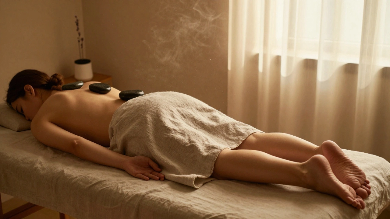 Massage aux Pierres Chaudes : Le Remède Naturel Contre la Fatigue Chronique à Paris