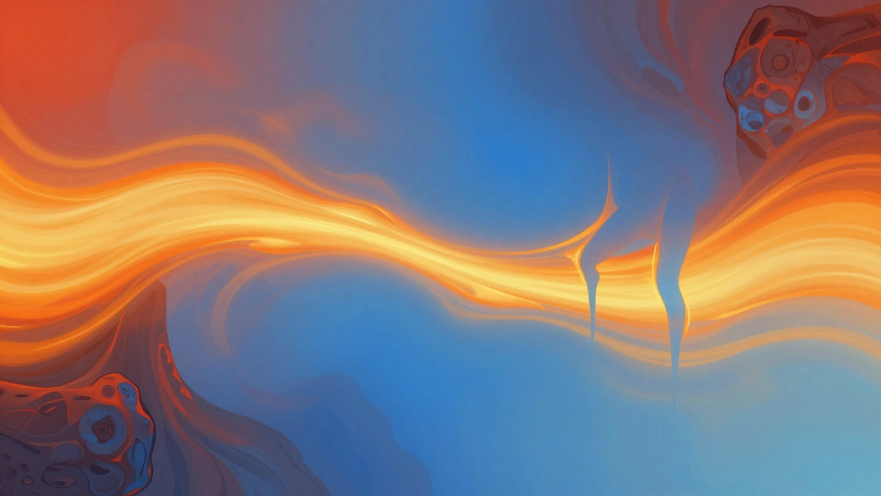 Ondes de chaleur et calme symbolisant la détente après un soin thermal